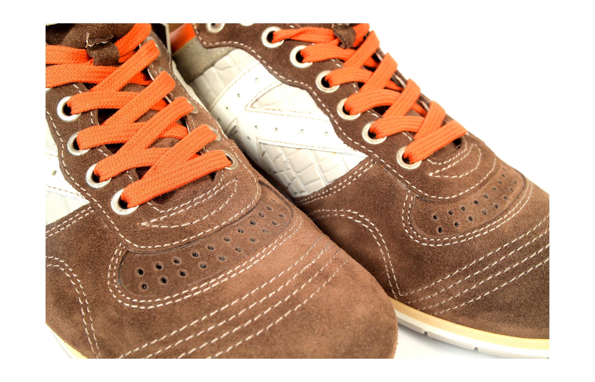 KAMO-GUTSU CLASSIS SNEAKER SUEDE MEN (BROWN / WHITE)