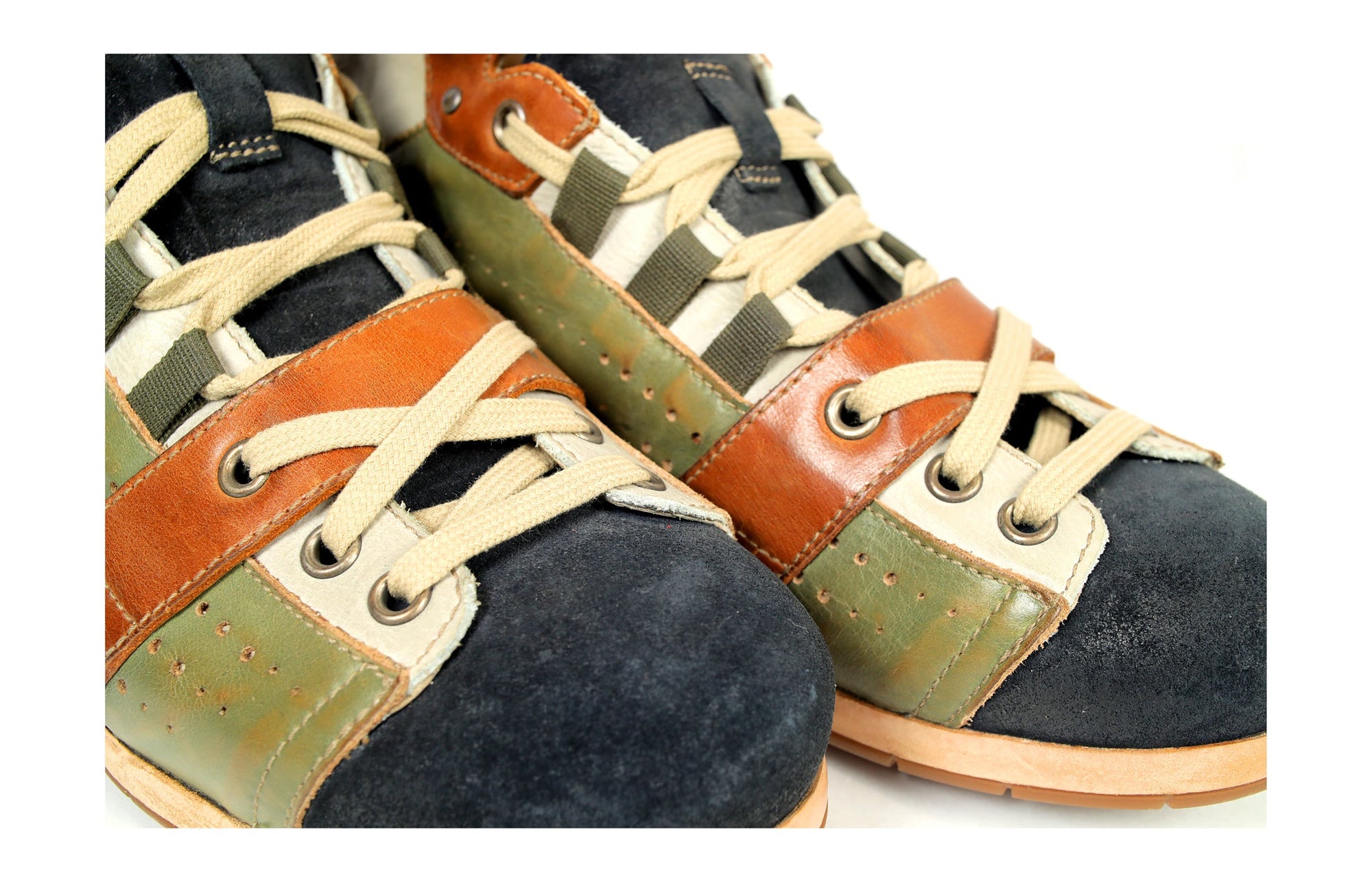 KAMO-GUTSU HIGH ANKLE CLASSIS SNEAKERS MEN( BLUE /GREEN)